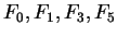 $ F_{0},F_{1},F_{3},F_{5}$