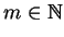 $ m \in \Bbb{ N}$